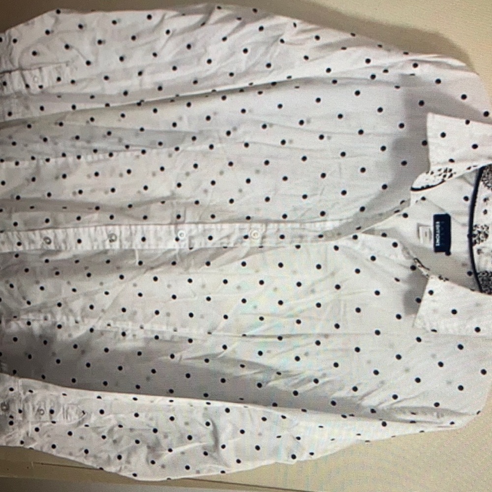 Polka dot basic editions button down